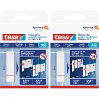 TESA Powerstrips voor tegels/metaal - 12x stuks - Klusbenodigdheden - Plakstrips/powerstrips - Dubbelzijdig - Zelfklevend