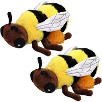 Wild republic 2x pluche honing bij - eco-kins - 25 cm - tuindieren knuffel
