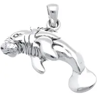 MOOYE ® - Collectie Zilveren Zeekoe Lamantijn kettinghanger