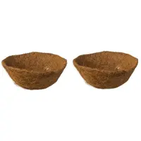 Nature 3x stuks voorgevormde inlegvel kokos voor hanging basket 30 cm - kokosinleggers / plantenbak van kokos