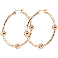 Cilla Jewels oorringen Rosegoud verguld Titanium 60mm