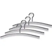 Zeller Kledinghanger - 16x - RVS - 44 cm- jassen hanger / kapstok