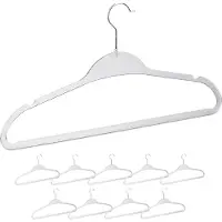 Relaxdays kledinghanger 10 stuks - glitters - kledinghangers - kleerhangers - broekhangers zilver