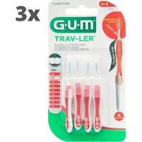 Gum Travler ragers Rood 0.8mm - 3 x 4 stuks - Voordeelverpakking