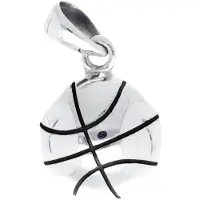 MOOYE ® - Collectie Zilveren Basketbal kettinghanger