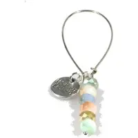 Heaven Eleven - oorbel - Zilverkleurige hanger met pastel