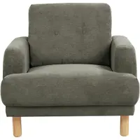 Beliani TUVE - Fauteuil - Donkergroen - Corduroy