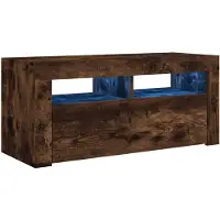 vidaXL Tv-meubel met LED-verlichting 90x35x40 cm gerookt eikenkleurig