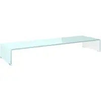 vidaXL TV-meubel/monitorverhoger 100x30x13 cm glas groen