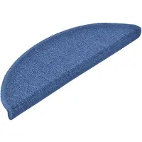 vidaXL Trapmatten 10 st 56x17x3 cm Blauw Halfrond