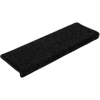 vidaXL Trapmatten 10 st 65x21x4 cm Zwart Rechthoekige Rand