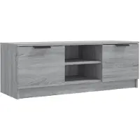 vidaXL Tv-meubel 102x35x36,5 cm bewerkt hout grijs sonoma eikenkleurig