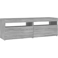 vidaXL Tv-meubel met LED-verlichting 120x35x40 cm grijs sonoma eiken