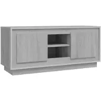 vidaXL Tv-meubel 102x35x45 cm bewerkt hout grijs sonoma eikenkleurig
