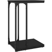 vidaXL Bijzettafel 40x30x60 cm bewerkt hout zwart