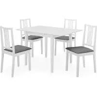vidaXL 5-delige Eethoek MDF wit