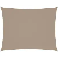vidaXL Zonnescherm rechthoekig 4x6 m oxford stof taupe