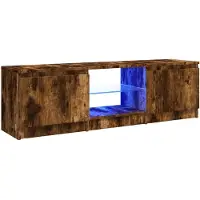 vidaXL Tv-meubel met LED-verlichting 120x30x36 cm gerookt eikenkleur