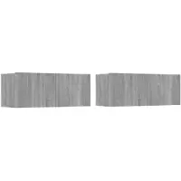vidaXL Tv-meubelen 2 st 80x30x30 cm bewerkt hout grijs sonoma eiken