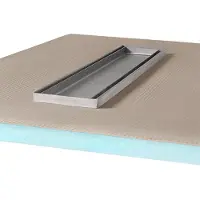 Wiper Betegelbare doucheplaat 80 x 150 cm met goot Showerlay Pure afvoer horizontale goot hoofdzijde betegelbaar douchebord douchebak gelijkvloers