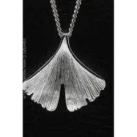 MOOYE ® - Collectie Zilveren Ginkgo blad ketting hanger