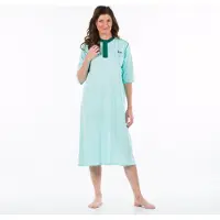 4Care Nachthemd achter open - Ziekenhuiskleding patiënt - Zorg nachthemd- Lichtgroen - S