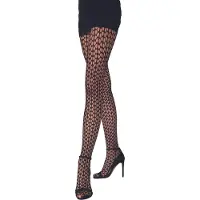 Pretty polly Panty - Fashion - Geo Net - One Size - 36/42 - Zwart