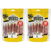 Voskes 2x Hondensnack Rawhide Sticks Eend 400 Gr