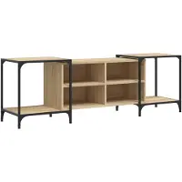 vidaXL Tv-meubel 153x37x50 cm bewerkt hout sonoma eikenkleurig