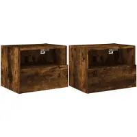 vidaXL Tv-wandmeubels 2 st 40x30x30 cm bewerkt hout gerookt eikenkleur