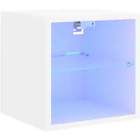 vidaXL Tv-meubel met LED-verlichting 30x28,5x30 cm wit