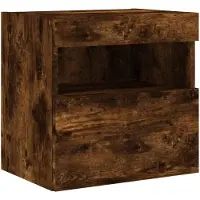 vidaXL Tv-wandmeubel met LED-verlichting 40x30x40 cm gerookt eiken