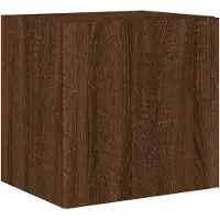vidaXL Tv-wandmeubel met LED-verlichting 40,5x35x40 cm bruineikenkleur