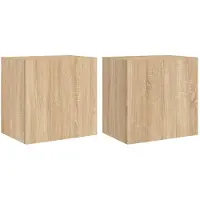 vidaXL Tv-wandmeubels 2 st 40,5x30x40 cm hout sonoma eikenkleurig