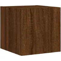 vidaXL Tv-wandmeubel met LED-verlichting 30,5x35x30 cm bruineiken
