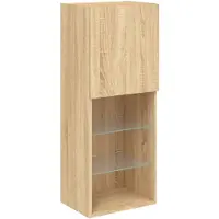 vidaXL Tv-meubel met LED-verlichting 40,5x30x102 cm sonoma eikenkleur