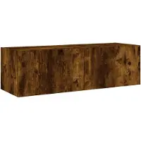 vidaXL Tv-wandmeubel met LED-verlichting 100x35x31 cm gerookt eiken