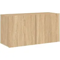 vidaXL Tv-meubel wandgemonteerd 80x30x41 cm sonoma eikenkleurig