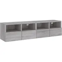 vidaXL Tv-wandmeubels 2 st 60x30x30 cm bewerkt hout grijs sonoma eiken