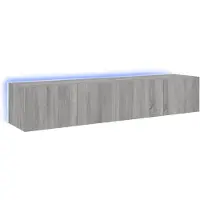 vidaXL Tv-wandmeubels met LED 2 st 80x35x31 cm grijs sonoma