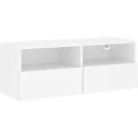 vidaXL Tv-wandmeubel 80x30x30 cm bewerkt hout wit