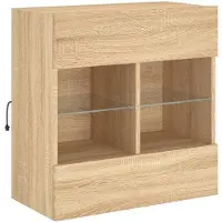vidaXL Tv-wandmeubel met LED-verlichting 58,5x30x60,5 cm sonoma eiken