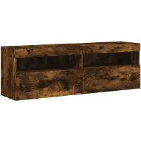 vidaXL Tv-wandmeubels met LED 2 st 60x30x40 cm gerookt eikenkleurig