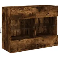 vidaXL Tv-wandmeubel met LED-verlichting 78,5x30x60,5 cm gerookt eiken