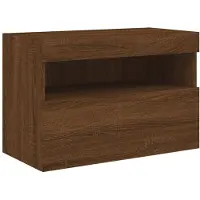 vidaXL Tv-wandmeubel met LED-verlichting 60x30x40 cm bruin eikenkleur
