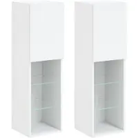 vidaXL Tv-meubels met LED-verlichting 2 st 30,5x30x102 cm wit