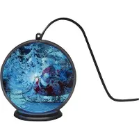 Konstsmide Kerstbol met kerstman en slee | | Ø 10 cm