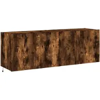 vidaXL Tv-wandmeubels met LED 2 st 60x35x41 cm gerookt eikenkleurig