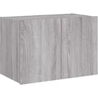 vidaXL Tv-wandmeubel met LED-verlichting 60x35x41 cm grijs sonoma