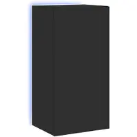 vidaXL Tv-wandmeubel met LED-verlichting 40,5x35x80 cm zwart